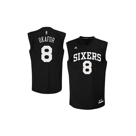 men's philadelphia 76ers jahlil okafor adidas black fashion replica jersey|what happened to jahlil okafor.